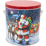 1 Gallon Santa with Reindeer - Holiday Tin